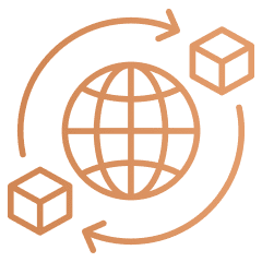 Strong Sourcing & Global Supply Icon
